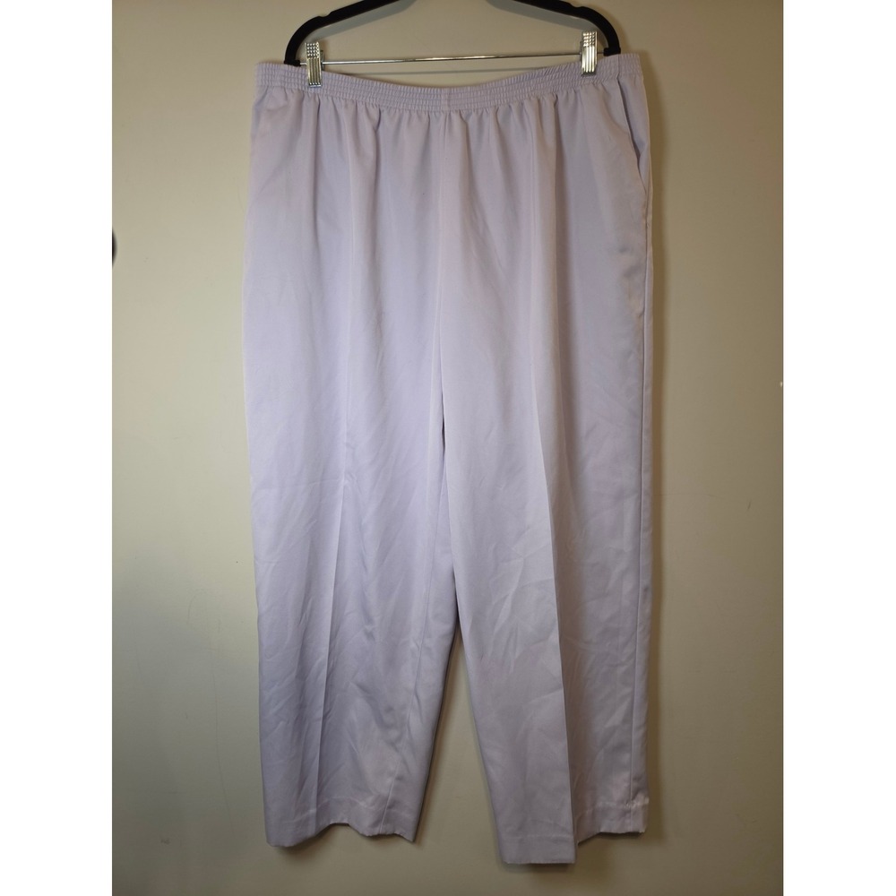 Alfred Dunner Woman Lavender Purple Elastic Waist Pull On Pants Plus Size 22W
